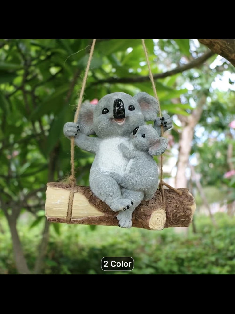 Set of Plush Koala Hanging Ornaments - Grey